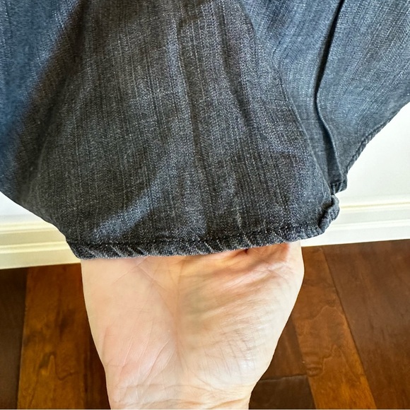 Eileen Fisher Women’s Grey Cotton Tencel Denim Popover Tunic Top Blouse Oversize - Picture 7 of 8